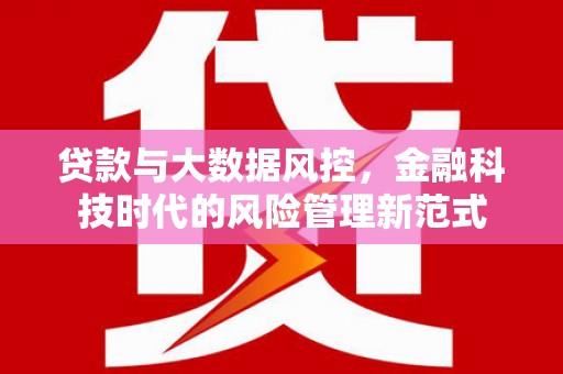 江岸贷款与大数据风控，金融科技时代的风险管理新范式