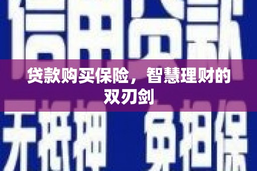 江岸贷款购买保险，智慧理财的双刃剑