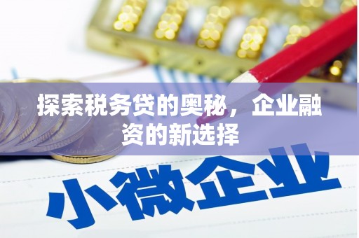 江岸探索税务贷的奥秘，企业融资的新选择