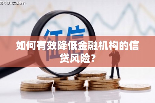 江岸如何有效降低金融机构的信贷风险？