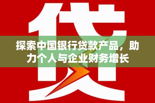 江岸探索中国银行贷款产品，助力个人与企业财务增长