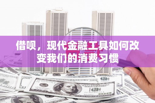 江岸借呗，现代金融工具如何改变我们的消费习惯