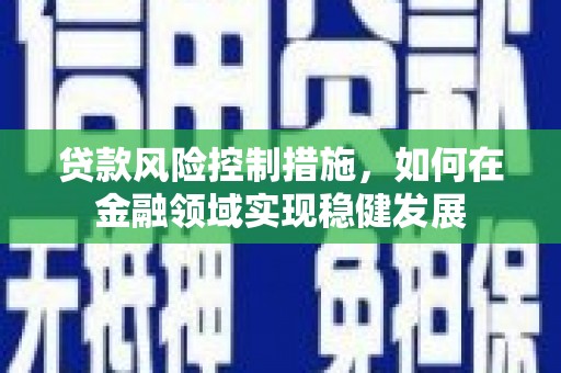 江岸贷款风险控制措施，如何在金融领域实现稳健发展