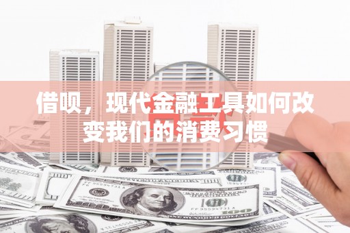 江岸借呗，现代金融工具如何改变我们的消费习惯