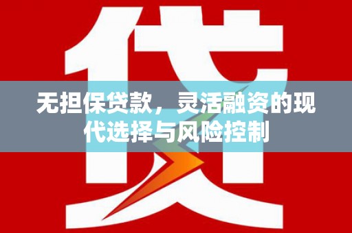 江岸无担保贷款，灵活融资的现代选择与风险控制