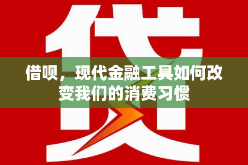 江岸借呗，现代金融工具如何改变我们的消费习惯