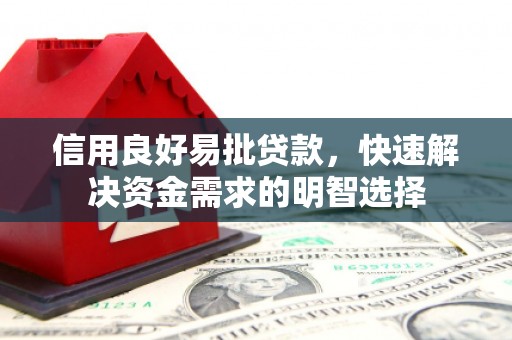 江岸信用良好易批贷款，快速解决资金需求的明智选择
