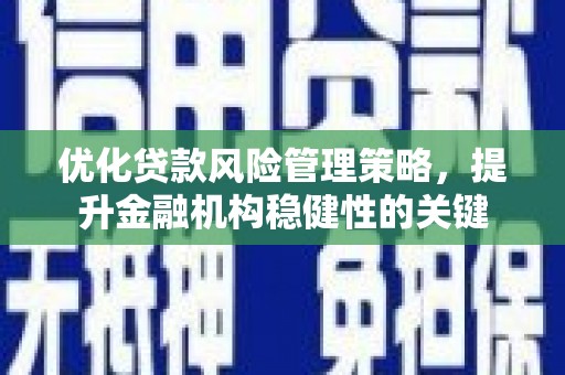 江岸优化贷款风险管理策略，提升金融机构稳健性的关键