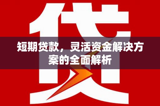 江岸短期贷款，灵活资金解决方案的全面解析