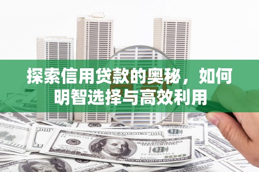 江岸探索信用贷款的奥秘，如何明智选择与高效利用