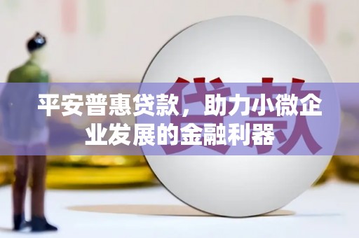江岸平安普惠贷款，助力小微企业发展的金融利器
