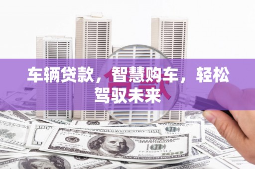 江岸车辆贷款，智慧购车，轻松驾驭未来