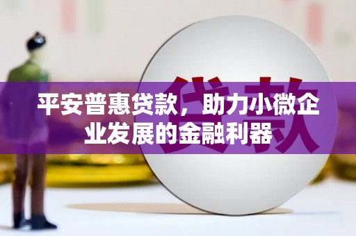 江岸平安普惠贷款，助力小微企业发展的金融利器
