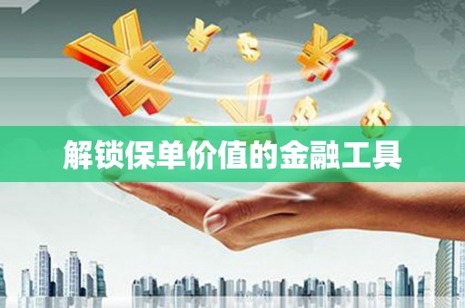 江岸解锁保单价值的金融工具